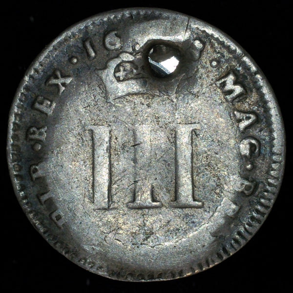 James II. Three Pence. 1688