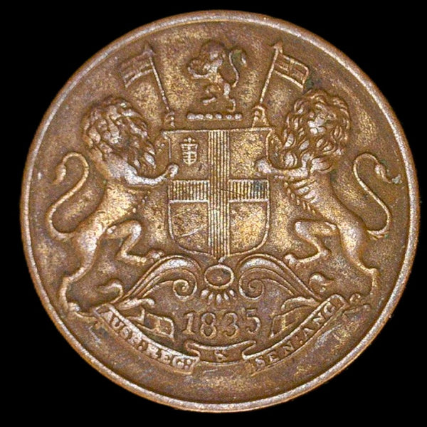 India. East India Company. One Quarter Anna. 1835