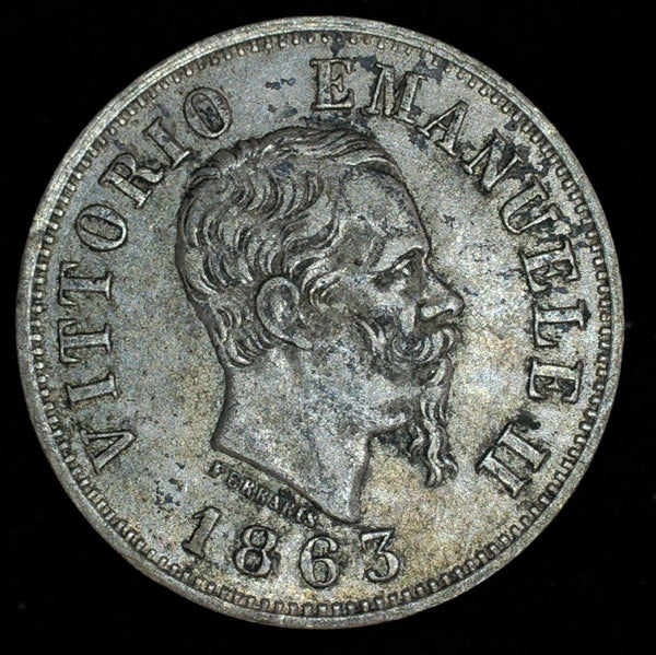 Italy. 50 Centisimi. 1863