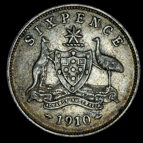 Australia. Sixpence. 1910