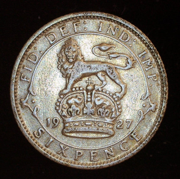 George V. Sixpence. 1927