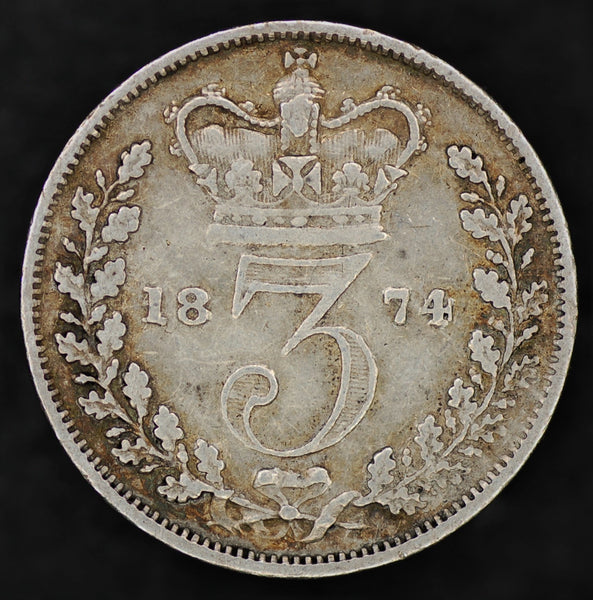 Victoria. Three pence. 1874