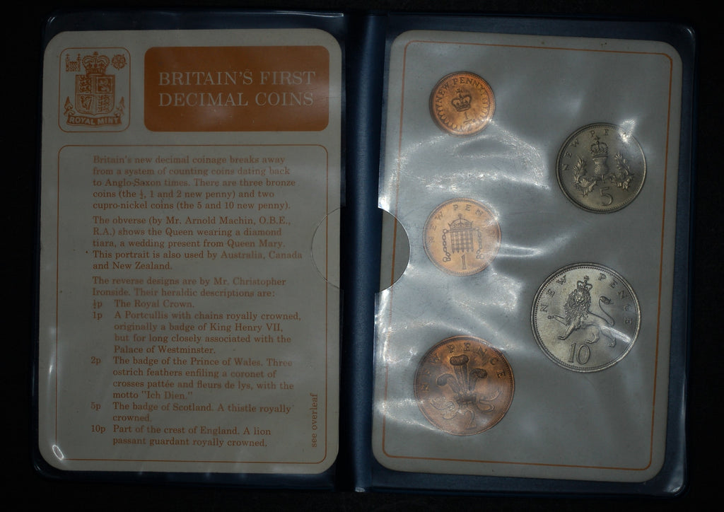 Royal Mint. Britain's first Decimal coins. 1968-71 – Coins4all