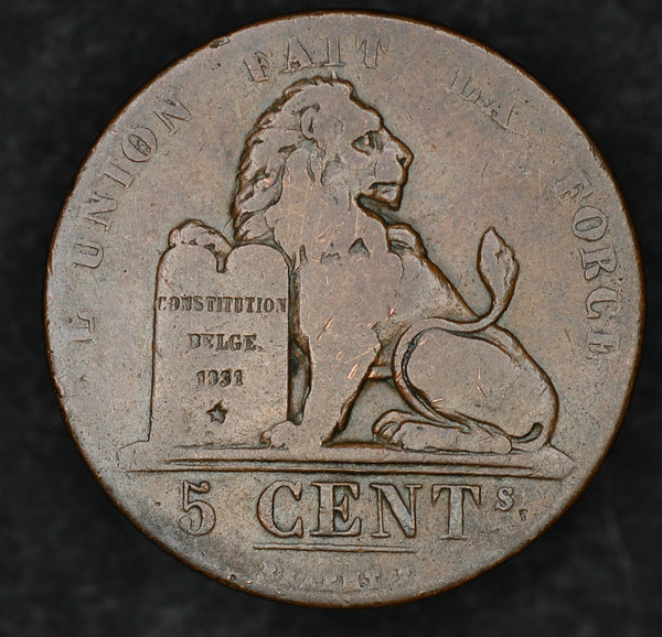 Belgium. 5 Centimes. 1833