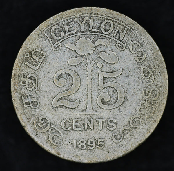 Ceylon. 25 Cents. 1895