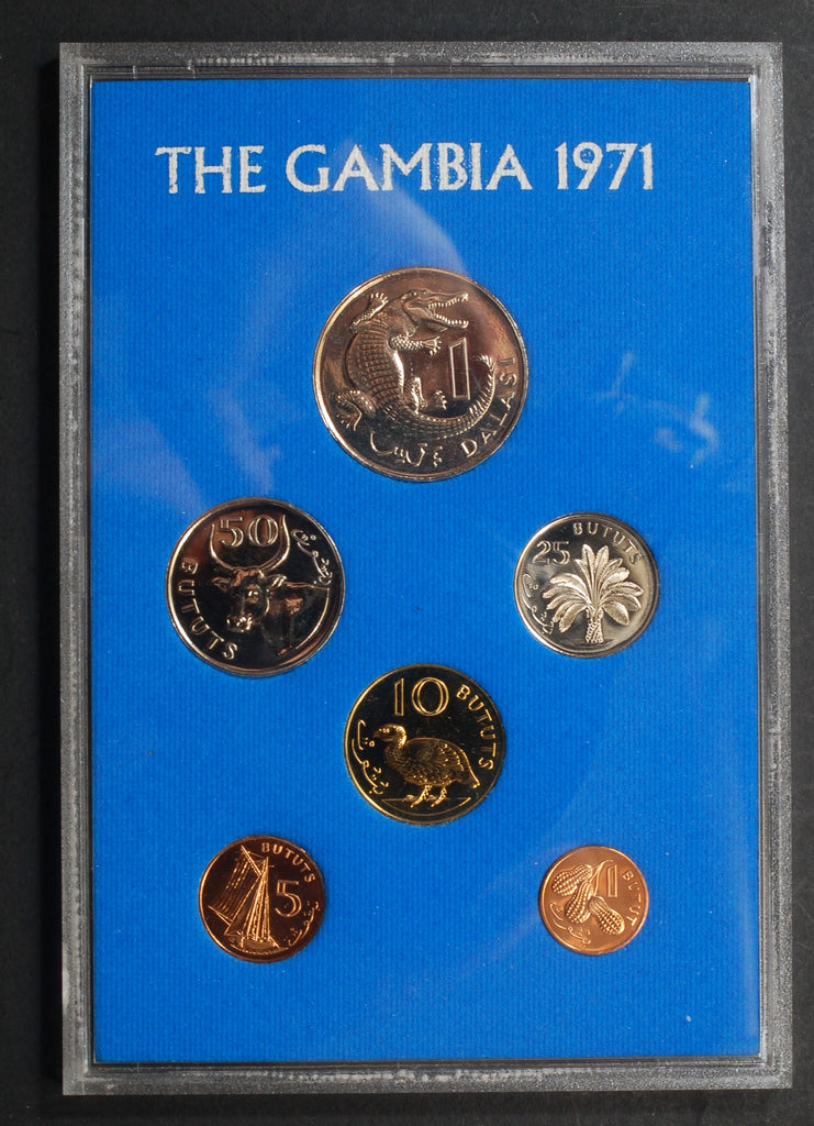 Gambia. Proof set. First decimal coinage. Royal Mint 1971. Coins4all