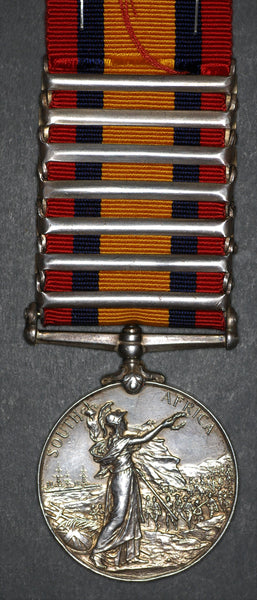 *** RESERVED*** Queens South Africa medal. 7 clasps. Spires. 2nd E Surrey Regt. *** RESERVED***