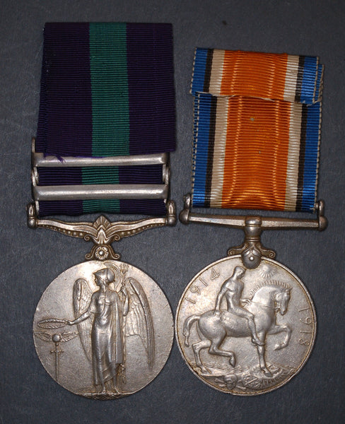 WW1 BWM & GSM pair. Labha. 52 Sikhs FF.