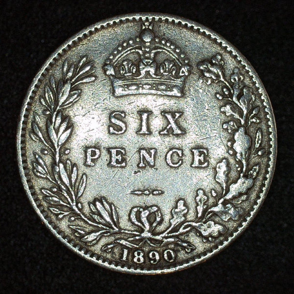 Victoria. Sixpence. 1890