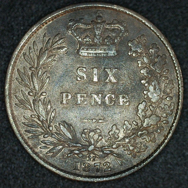 Victoria. Sixpence. 1872