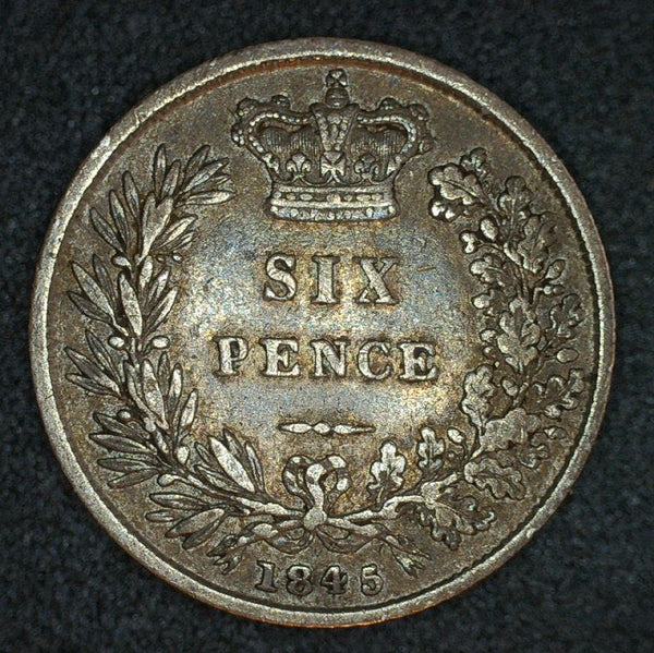 Victoria. Sixpence. 1845