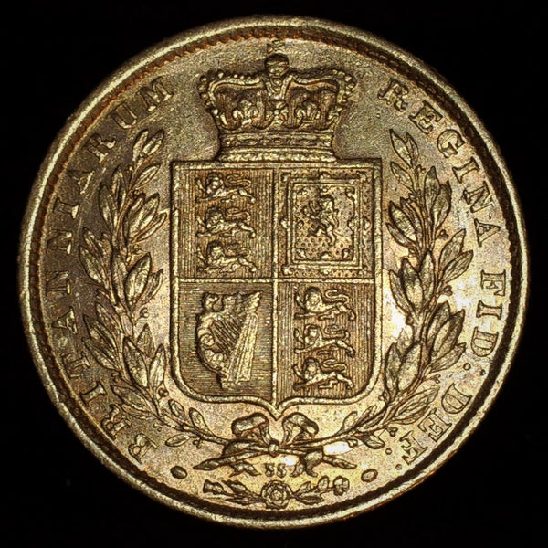 Victoria. Sovereign. 1871, shield reverse