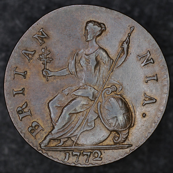 George III (1760-1820), Halfpenny, 1772,