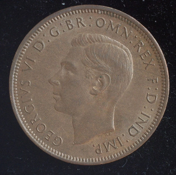 George VI. Halfpenny. 1945