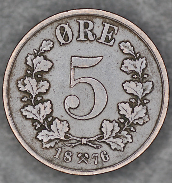 Norway. 5 Ore. 1876