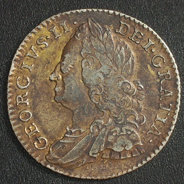 George II. Sixpence. 1758. Gilt