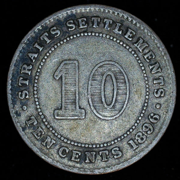 Straits Settlements. 10 Cents. 1896