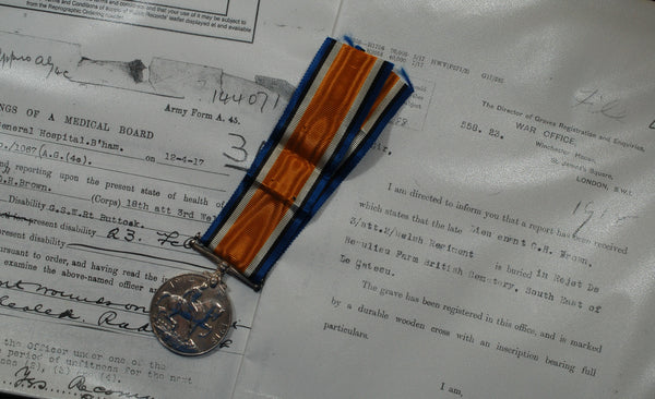 *** Reserved*** WW1. War Medal. Lieutenant G.H.Brown. Welsh Regiment. KIA.