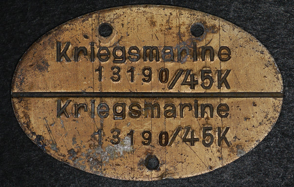 Germany. WW2. Dog tag. Kriegsmarine.