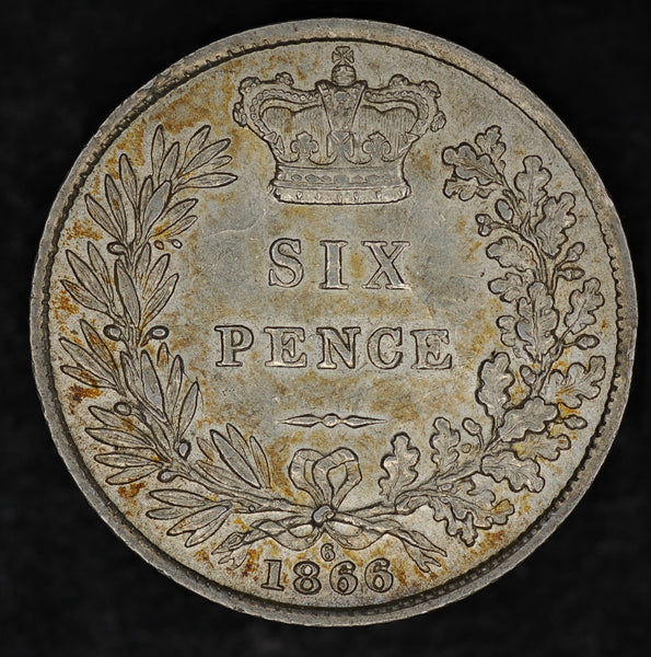 Victoria. Sixpence. 1866