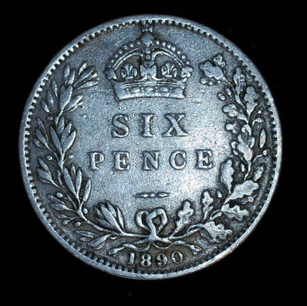 Victoria. Sixpence. 1890