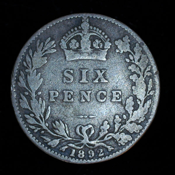 Victoria. Sixpence. 1892