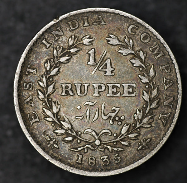 India. (East India Company) Quarter rupee. 1835