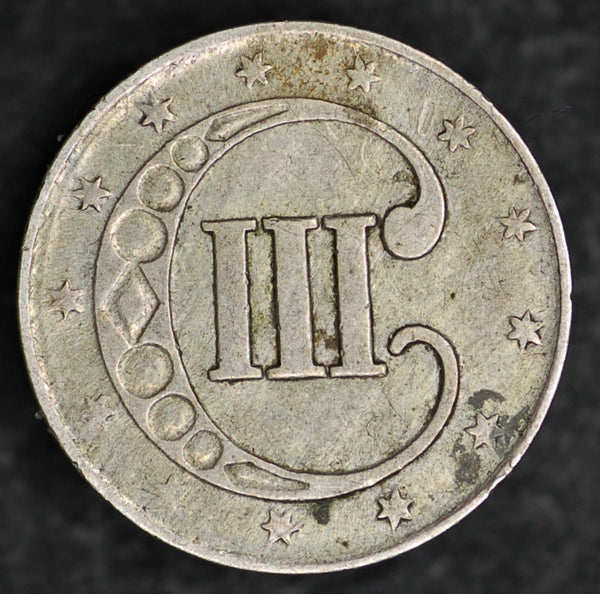 USA. 3 cents. 1853