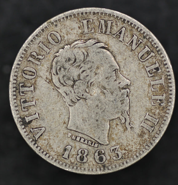 Italy. 50 centisimi. 1863