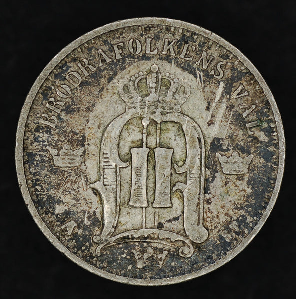 Sweden. 25 Ore. 1875 5over 4