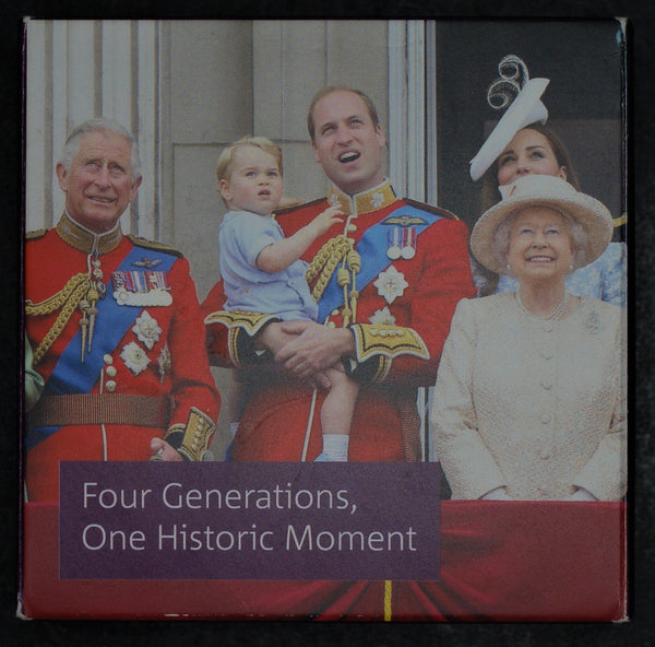 Royal Mint. 1/4 Oz  25 pounds. 4 generations of royalty proof. 2018