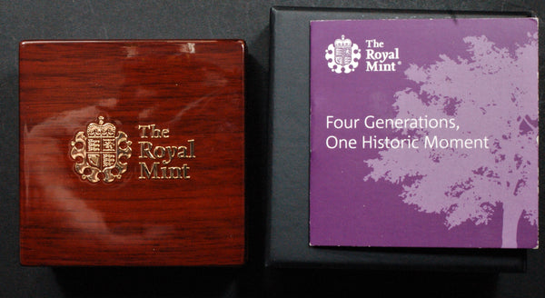 Royal Mint. 1/4 Oz  25 pounds. 4 generations of royalty proof. 2018