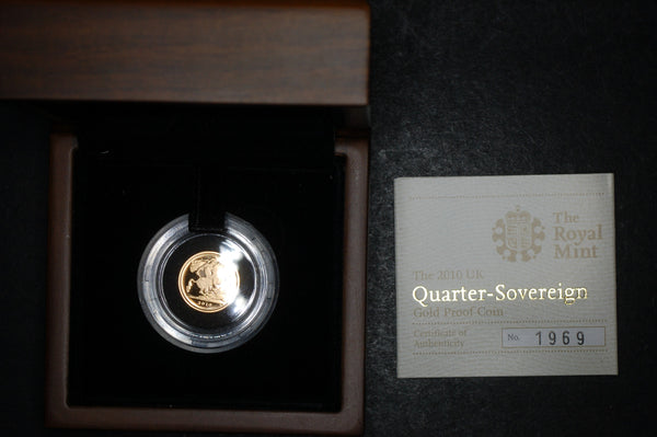 Royal Mint. Proof quarter sovereign. 2010.