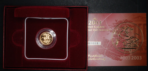 Royal Mint. Proof Half Sovereign. 2003