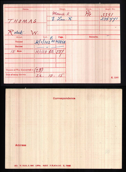 WW1. Trio. Thomas. Manchester Regiment. East Lancashire Regiment. Balkans/Egypt